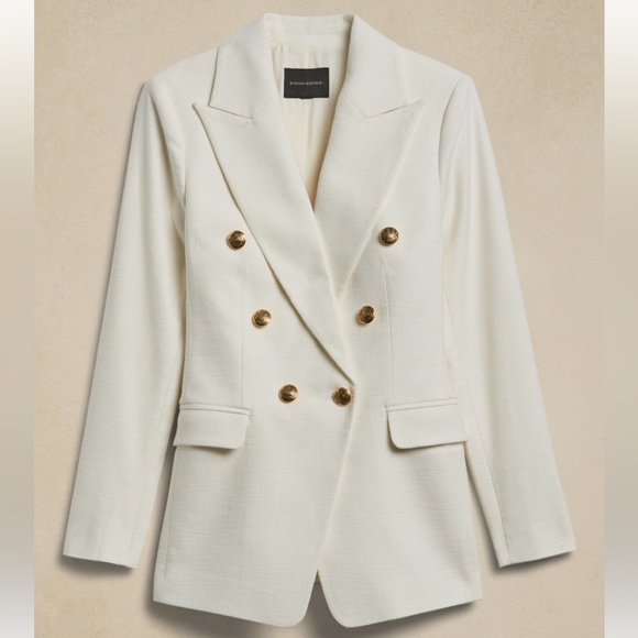 ✨✨NWT Banana Republic Limited Edition Cotton Captain’s Blazer - Picture 6 of 9